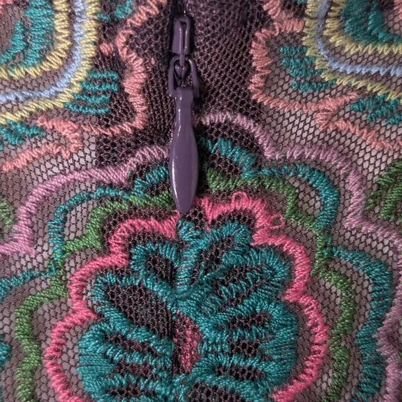 Johnny Was Jade Ambrosia Embroidered Mesh Midi Dress SMALL NWT - Picture 5 of 10